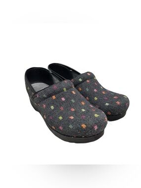 Dansko Vegan Professional Clogs Women's Size 38 Tweed Multicolor Comfort Shoe